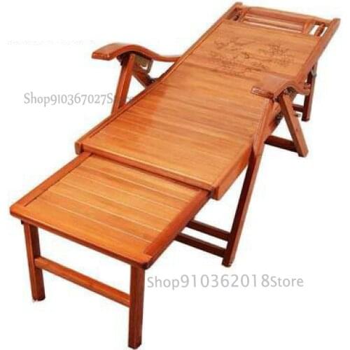 Bamboo lounge chair, folding chair, adult nap, elderly easy chair, balcony, lazy chair, summer cool lunch break, home