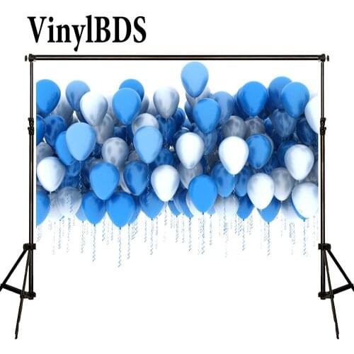 VinylBDS Newborn Photography Background Blue Globos Backdrop Children Backdrop Seamless Customize Photography Backdrops