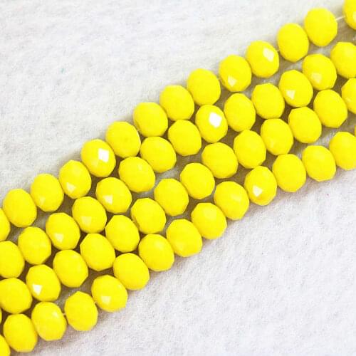 New lemon yellow crystal glass AB color 3x4mm 4x6mm 5x8mm 8x10mm rondelle faceted loose beads 15"B721