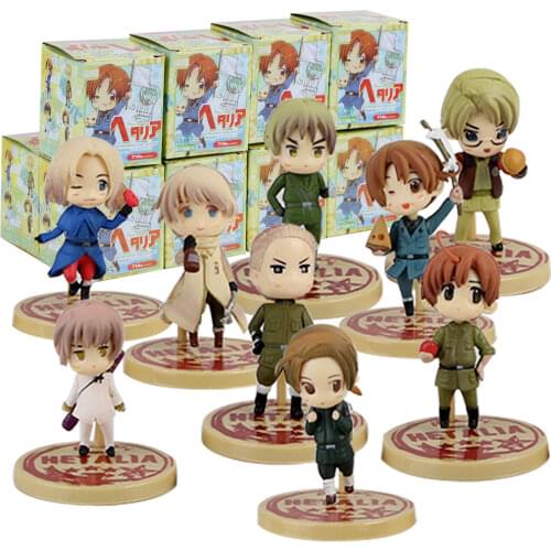 5-6cm 9pcs/set Anime Q Version Axis Powers Hetalia PVC Action Figure Collectible Model Toys Doll gifts