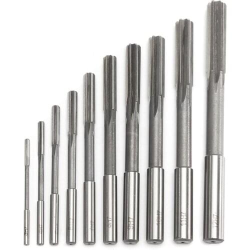 GTBL 10pcs HSS H7 Straight Shank Milling Reamers Set Precision Chucking Machine Cutter Tool 3/4/5/6/7/8/9/10/11/12 mm