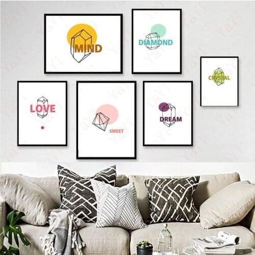 HAOCHU Home Office Decor Painting Abstract Crystal Backdrop DIY Wall Art Picture Posters Canvas Living Bedroom Corridor Supplies