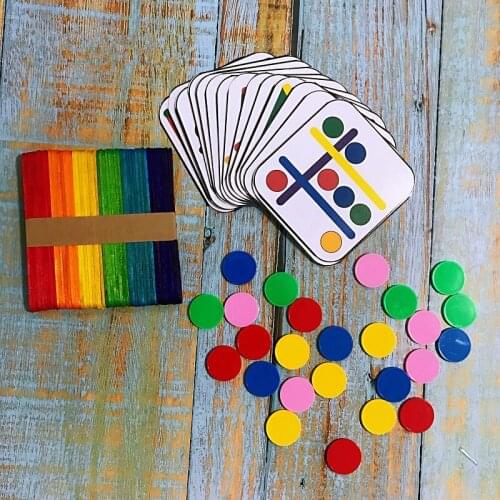 Montessori Toys Magic Stick Popsicle Build Shape According To Picture Creative Jigsaw Puzzles Cultivate Hand-brain Coordination