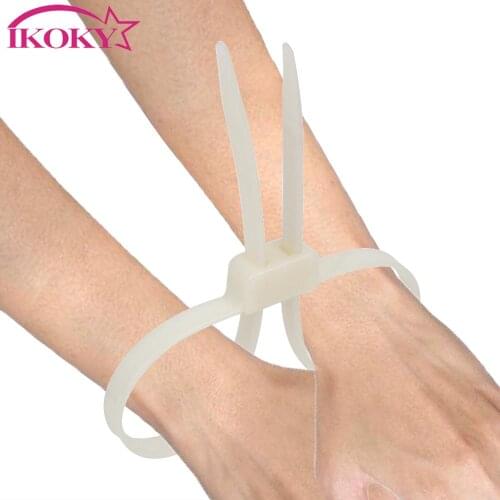 IKOKY Restraint Ribbon Hands Cuffs SM Bondage Nylon Ankle Cuffs Sex Toys for Couples Adult Games Adult Sex Products