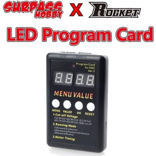 Surpass Hobby LED Programing Card For Mystery ZTW NOVAK, LRP , ORION RC CAR Brushless ESC Electronic Speed Controller programme