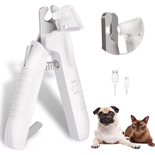 Cat Dog Nail Clippers and Trimmer, Pet Nail Clippers with LED Light, Professional Pet Trimmer Dog Cat Pet Nail Clippers