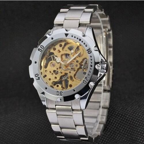 50pcs/lot winner-D216 hot seller winner watch fashion leather mechanical watch roman style skeleton men watch calendar watch