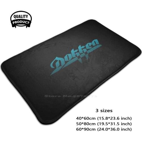 Logo Dokken Soft Foot Pad Room Goods Rug Carpet Doken 80 Metal Hair Metal Heavy Metal Hard Glam Metal 80 Metal Logo Metal Band