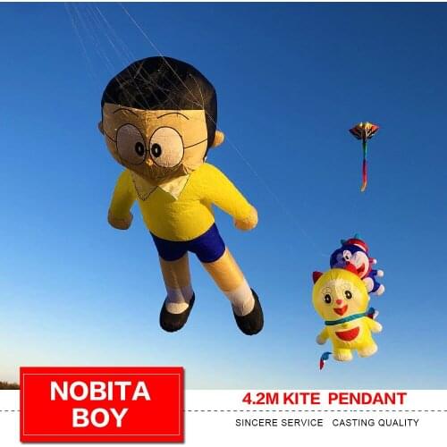 4.2m Soft Boy Girl Kite Pendant for Audlts 3D Solid Outdoor Fun Flying Nylon Show Kites for kite Festival