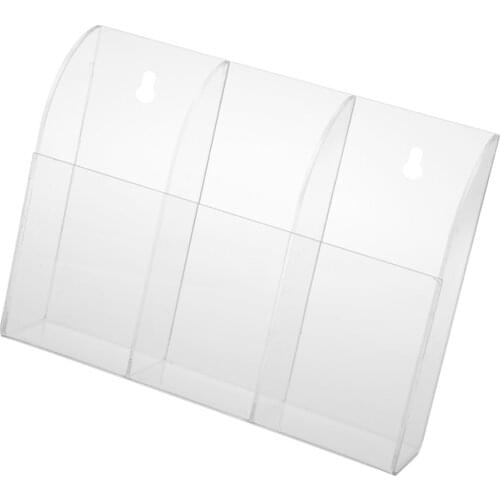 3 Grids TV Air Conditioner Remote Control Holder Case Wall Mount Storage Box