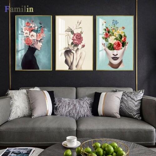 For Kids Room Home Decor HD Prints Pictures Abstract Woman Landscape Modern Canvas Paintings Princess Wall Art Nordic Poster