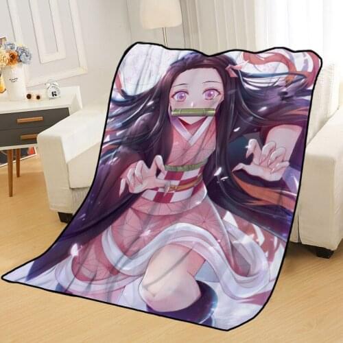 New Arrival Kamado Nezuko Blankets Printing Soft Blanket Throw On Home/Sofa/Bedding Portable Adult Travel Cover Blanket