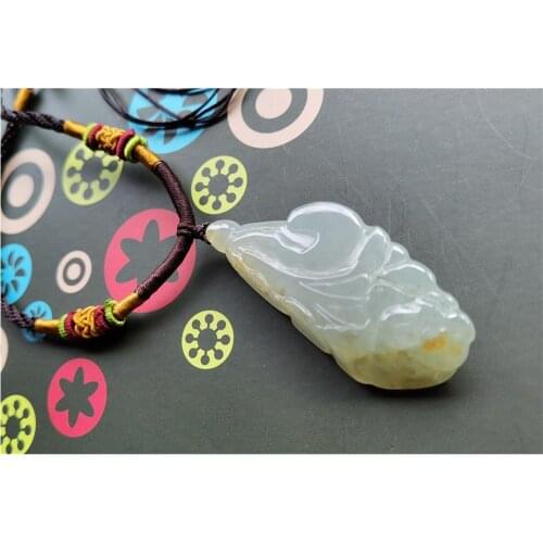 Natural Jade Cabbage Jadeite Emerald Necklace Carved Charm Jewellery Fashion Amulet for Men Women Lucky Gifts