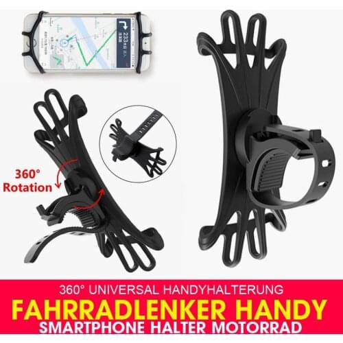 Pcmos 2020 360 Degree Rotation Universal Handyhalterung Fahrradlenker Handy Smartphone Halter Motorrad ED SILICONE Parts