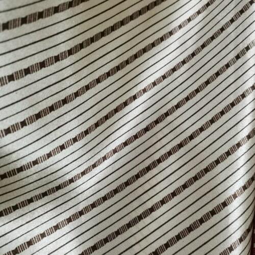 Stripe Satin Tissue Ribbon Material Glossy Charmeuse Polyester Tilda Scarf Material