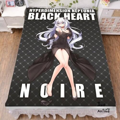 2019 Hot Sale Game Neptune Black Heart Noire Printed Bed sheets 120*200cm 150*200cm Bedsheet otaku Bed sheet
