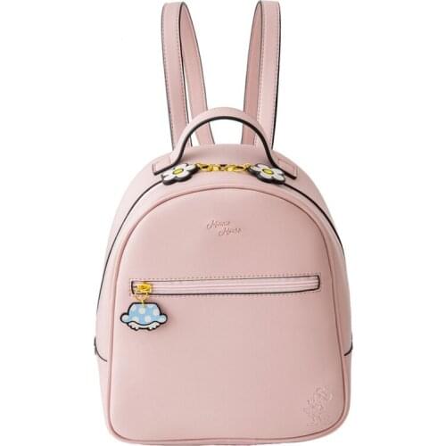 Disney Quality Mickey Minnie Mouse Women Bag Kids Girls Ladies Casual Fashion Cartoon Bags PU Waterproof Travel Plush Backpack