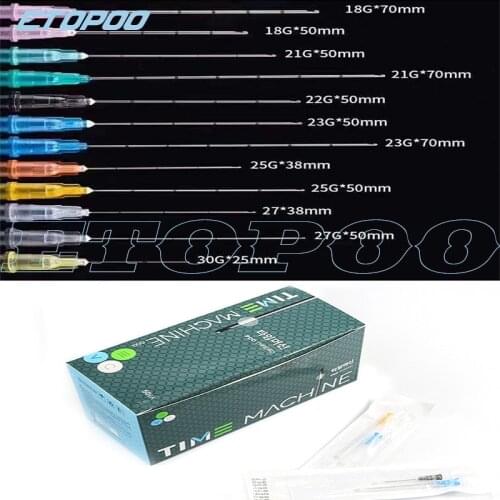 Korea Blunt needle Needle Tips 21G/22G/23G/25G/27G/30G Plain Ends Notched Endo needle tip Syringe 50packs Tool Parts