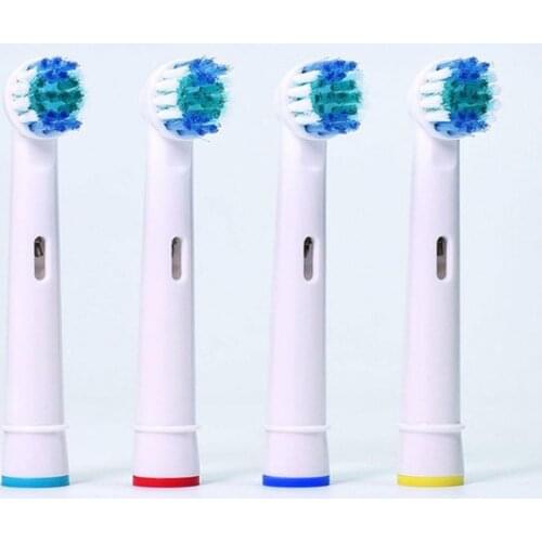 4pcs Replacement Toothbrush Heads for Oral Hygiene B Cross Floss Action Precision Soft Bristle Electric Tooth Brushes Heads