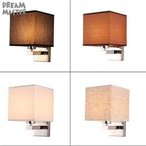 LED Indoor Lighting Textile Wall Lamp Modern Home Lighting Decoration Sconce E27 led Lamp 5W 85-265V For reading bedroom hotel