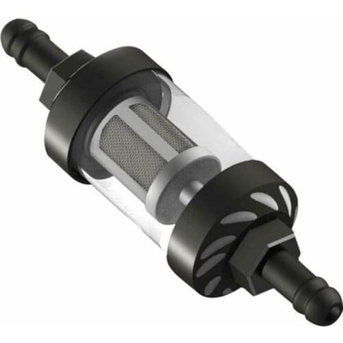5/16\\\" Fuel Filter 8mm Chrome And Glass Diesel Filter Inline Petrol Motorcycle Parts Replacement