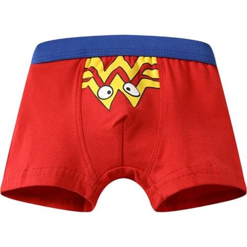 New Wholesale High Quality Cotton Soft Boy Panties Comfortable Kids Underwear Children Cartoon Pattern Boxer Briefs for Boys