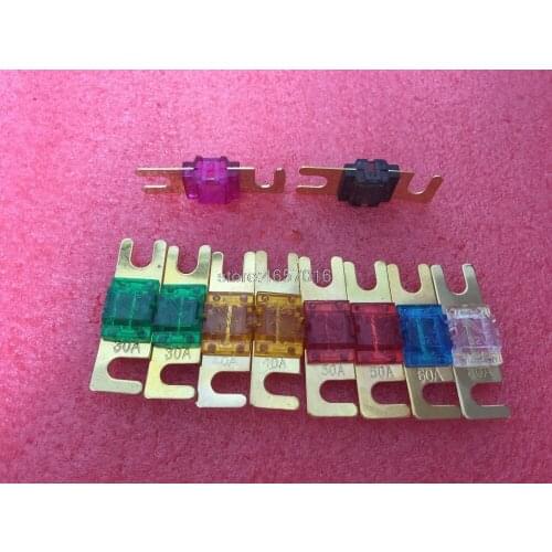 10pcs/lot 30Amps --125Amps Mini ANL AFS Car Fuse MINI Auto Fuse Assortment automotive Motorcycle