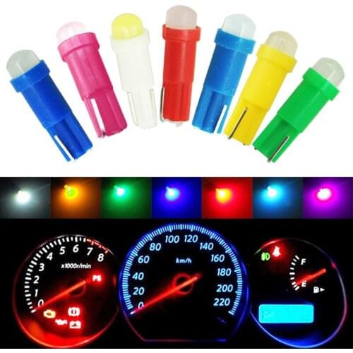10PCS T5 LED Lights 12w Car Interior Light Auto Side Wedge Dashboard Gauge Instrument Lamp Bulb 4014 LED Super Bright