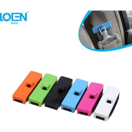 2pcs/lot Car Seat Belt Retainer Safety Anti Skid Adjustable Clip Buckle Universal Auto Accessories Black White Pink Blue Green