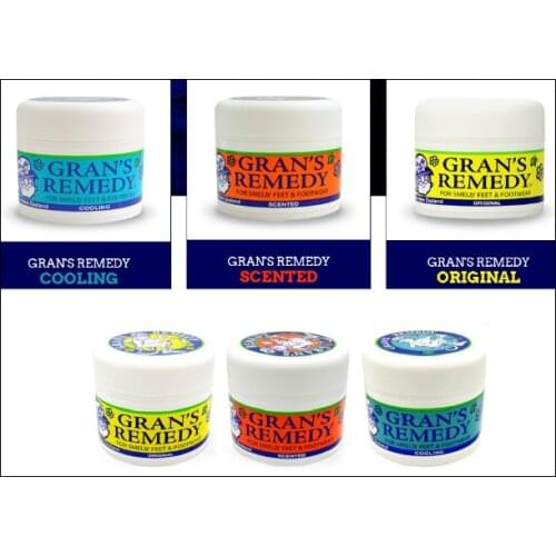 3pcs/let (Original, Cooling & Scented) Grans Remedy for Smelly Feet and Footwear 50g