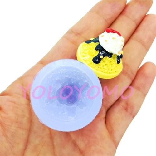 X278YL 25.8mm x 19.1mm 3D Ice Cream Silicone Mold Fondant Cake Decoration Candy Chocolate Resin Clay Art Soap Aromatherapy