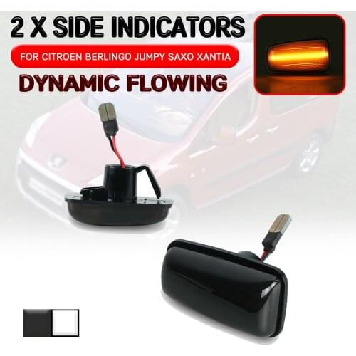 Car Flowing Turn Signal Light Lamp LED Dynamic Side Marker Light For Peugeot 106 II 306 406 806 For Citroen For Fiat