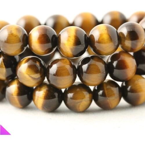 Wholesale 10 Yellow Tiger Eye Bracelet Natural Energy Faith Bracelet Fashion Semi-precious Stone Jewelry Gift 3 Specifications