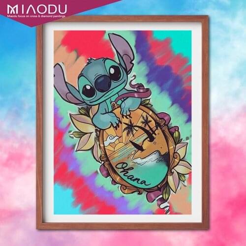 Disney Full Square Round Diamond Painting Kit Lilo & Stitch 5D DIY Diamond Embroidery Cartoon Mosaic Home Decor Gift