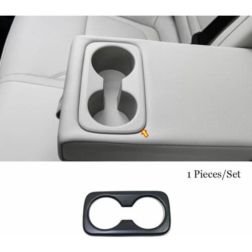 For Hyundai Tucson NX4 2021 2022 ABS Wood grain Car Rear water cup frame Cover Trim Sticker Styling Internal Accessories 1pcs