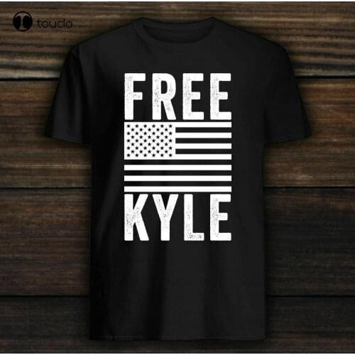 Free Kyle Shirt Rittenhouse Retro Vintage American Flag T-Shirt Funny Gift S-5Xl Tee Shirts Cotton Tee Shirts S-5Xl Unisex