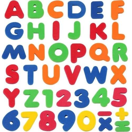Bathroom Toy Alphanumeric Letter Puzzle Bath Toys Soft EVA Kids Baby Bathroom Water Toys Early Educational Bathing Toy