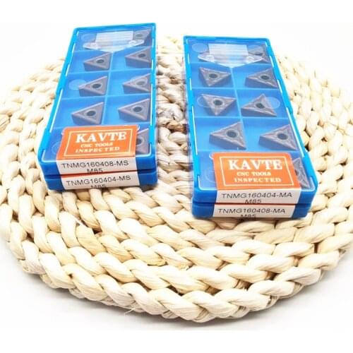 KAVTE TNMG 160404 160408 MA TNMG160404-MS 160408 Carbide Insert Suitable for CNC Lathe Cutting Tools for Steel, Stainless Steel
