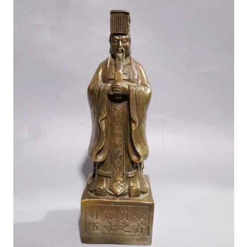China brass Emperor Xuanyuan crafts statue