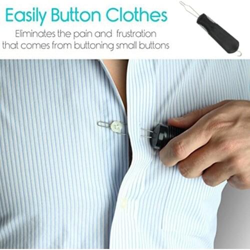 Button Hook Zipper Pull Helper Dressing Aid Assist Device Tool For Arthritis