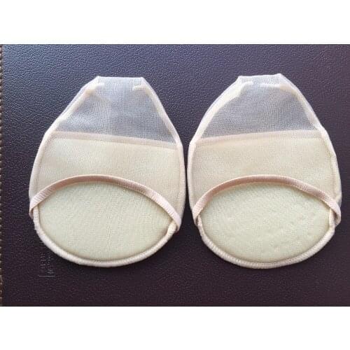 Summer Style Net Yarn High Heels Feet Care Forefoot Pad Insoles Non Slip Silicone Half Yard Pad Shoelace 2pairs/lot