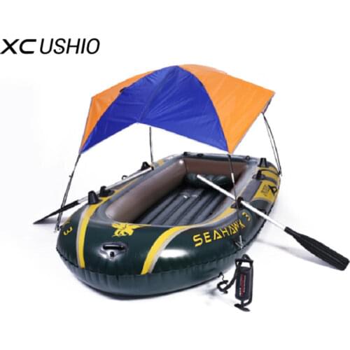 2-4 Persons Inflatable Boat Fishing Sun Shade Rain Canopy Cover Folding Easy Setup Sunshade Tarp Tent Hovercraft Accessories