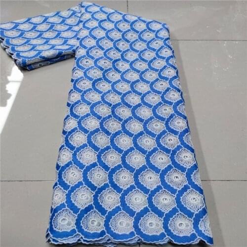 Sky blue/White High Quality African Guipure Cord Lace Fabric Hot Sale Nigerian Water Soluble Cord Lace Fabric For Wedding Dress