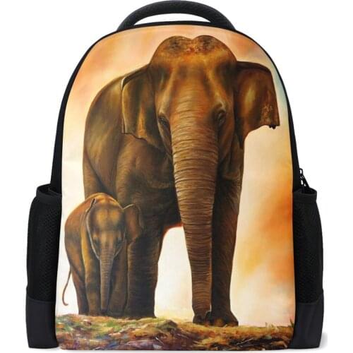 New The elephant print School Bag for Teenager Boys Girls Kids Personized Schoolbag Supplier Children Backpack Mochila Infantil
