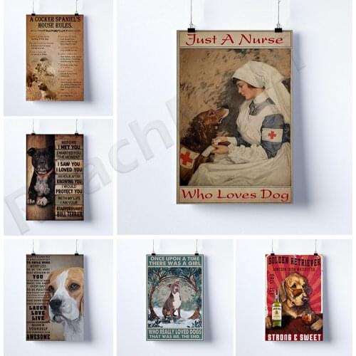 Easily Distracted By Dogs And Wine Poster, Dogs Poster, Dog and Wine Art Print, Cute Dog Poster, Home Decor, Vintage Poster, Dog