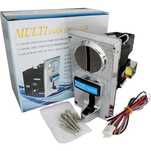 Durable Programable Plastic Multi Coin Acceptor Electronic Roll Down Coin Acceptor Selector Mechanism Side Coin Selector