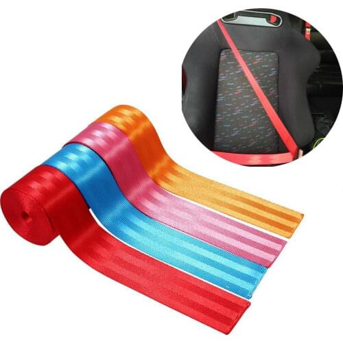 3M 48mm Bright Nylon Seat Belt Webbing Strap Thicken Car Seat Belt Harness Backpack Belt Fashion Color Ribbon European standard