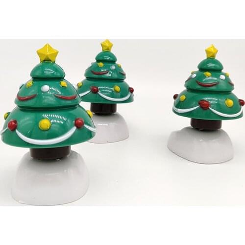 Solar Powered Christmas Tree Home Office Car Ornament Cafe Shop Bar Decor