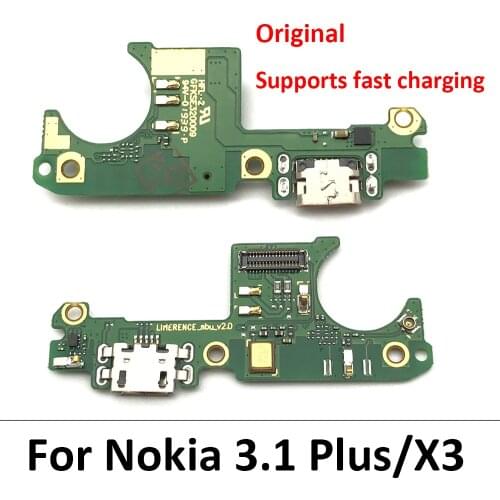 USB Power Charging Connector Plug For Nokia 3.1 Plus Dock Port Mic Microphone Flex Cable Board For Nokia 5.1