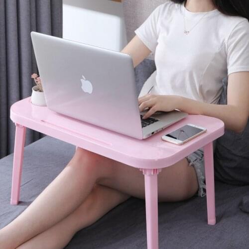 Foldable multi-function computer desk learn to watch video draw store water glasses multi-style bed desk